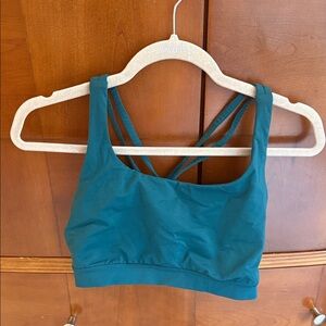 lululemon Energy Teal Strappy Sports Bra size 10